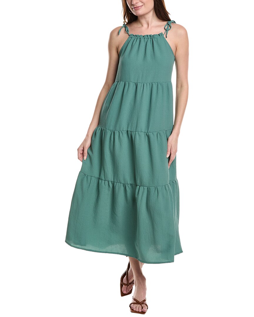 MAISON MAAR MAISON MAAR BUBBLE CREPE TIERED MIDI DRESS