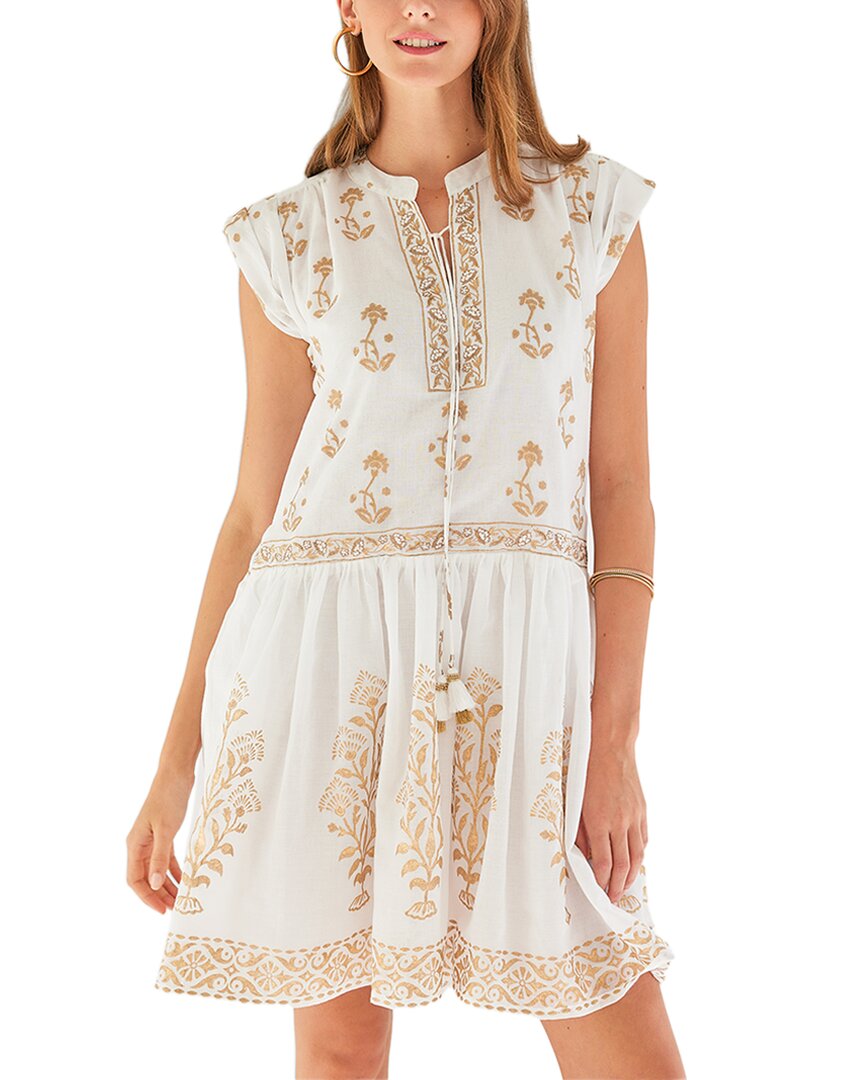 Bella Tu Bettina Drop Waist Mini Dress In Gold