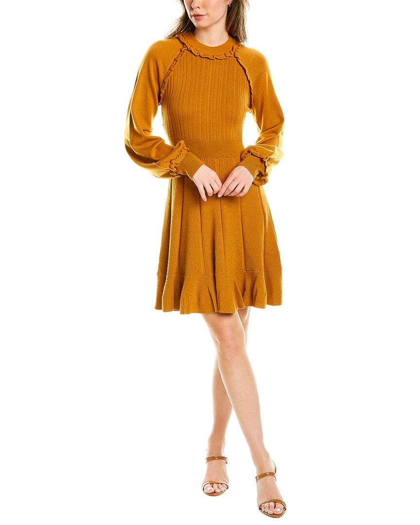 Pearl By Lela Rose Ruffle Wool-blend Sweater