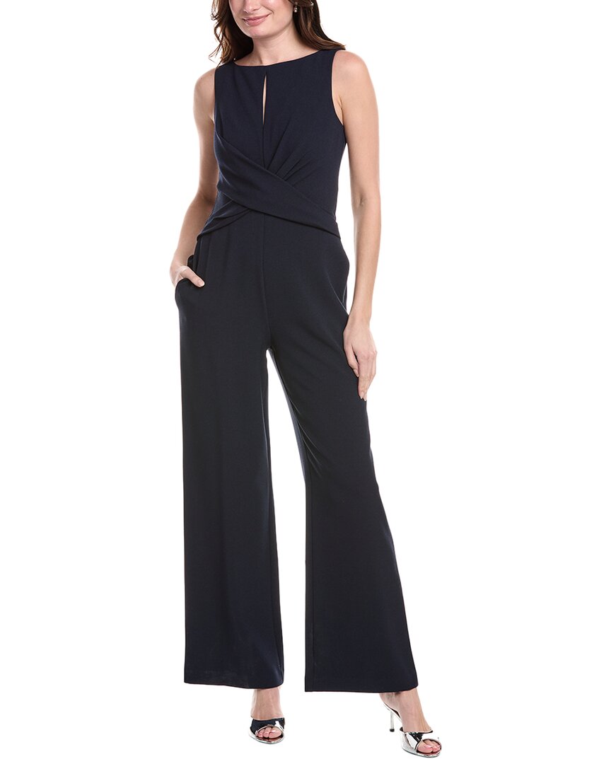 Vince Camuto Crisscross Crepe Jumpsuit In Blue
