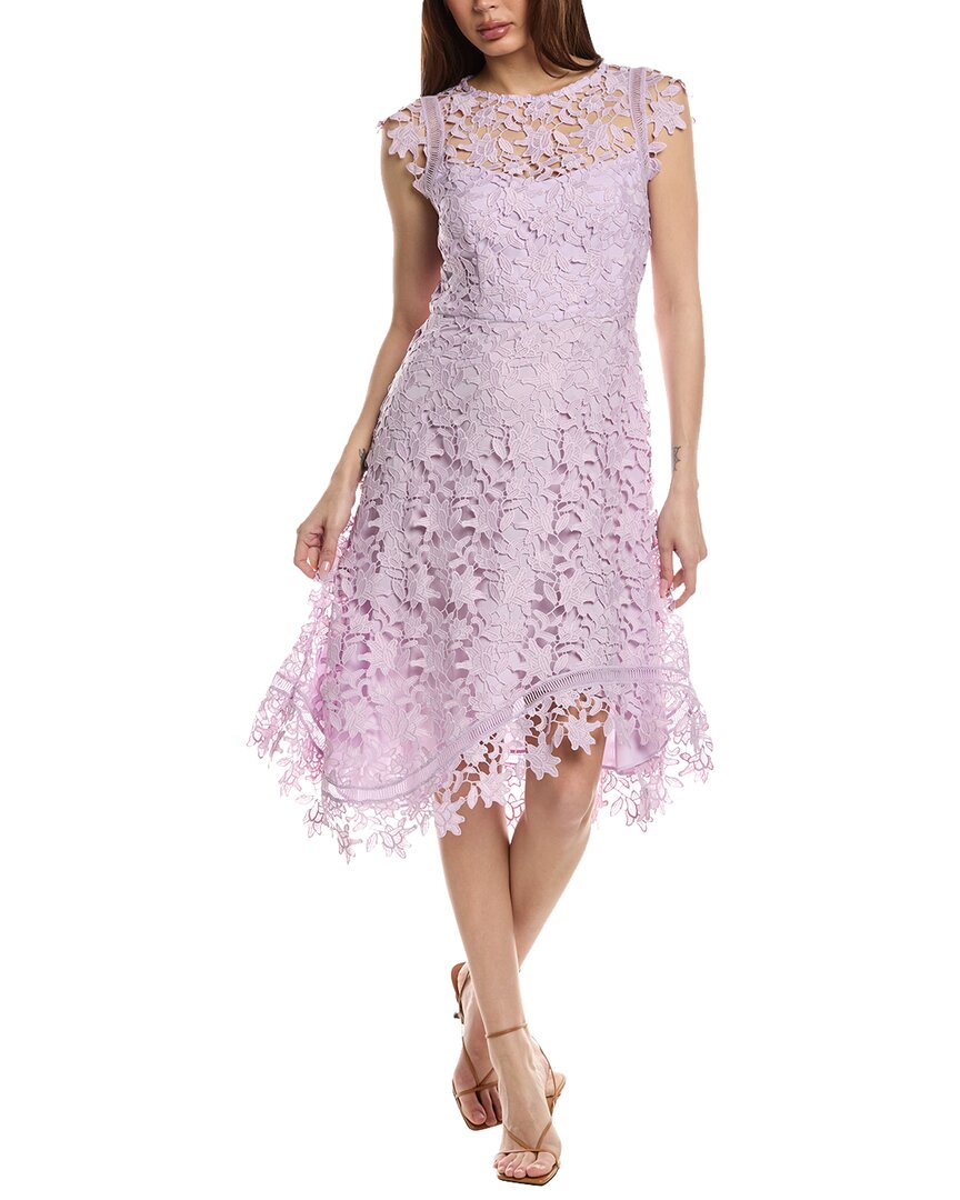Eliza J Lace A-line Dress In Purple
