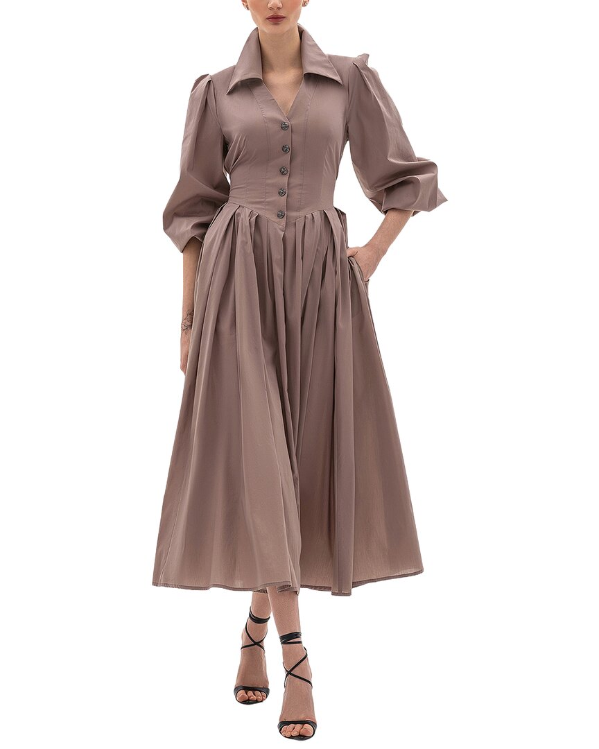 Bgl Shirtdress In Brown