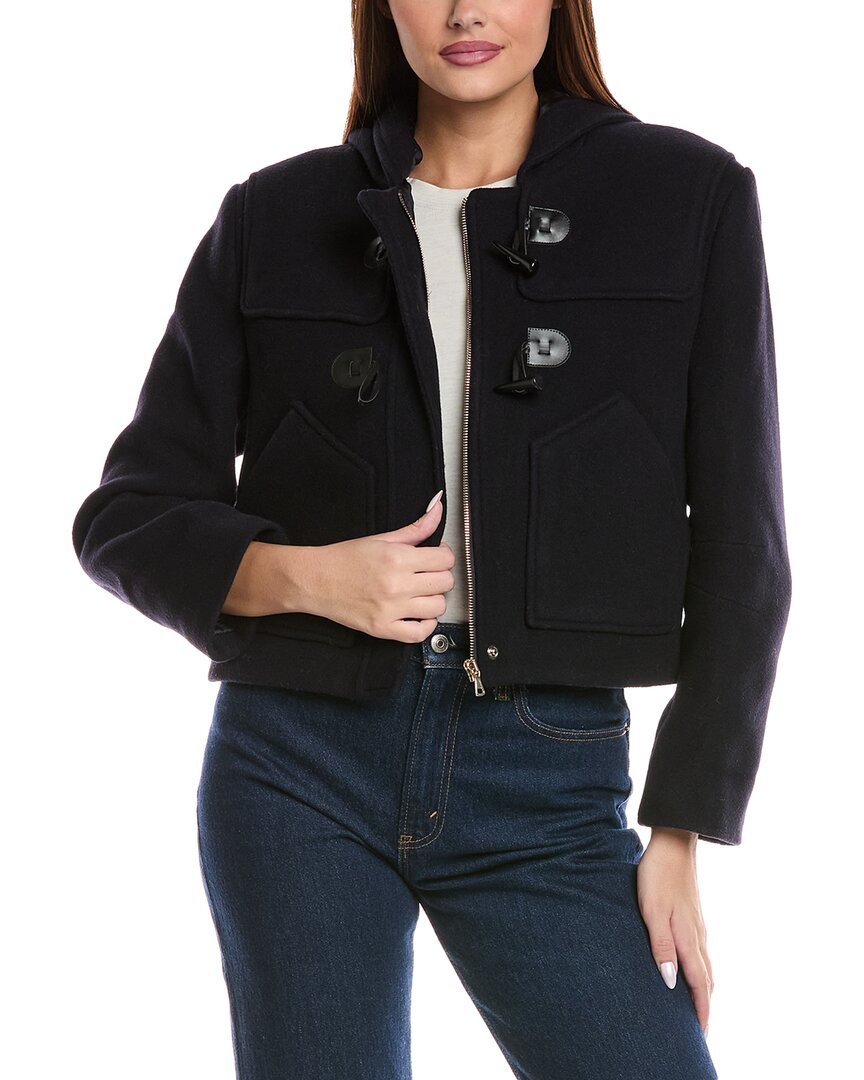 Ba&sh Manteau Paimee Wool-blend Coat In Black