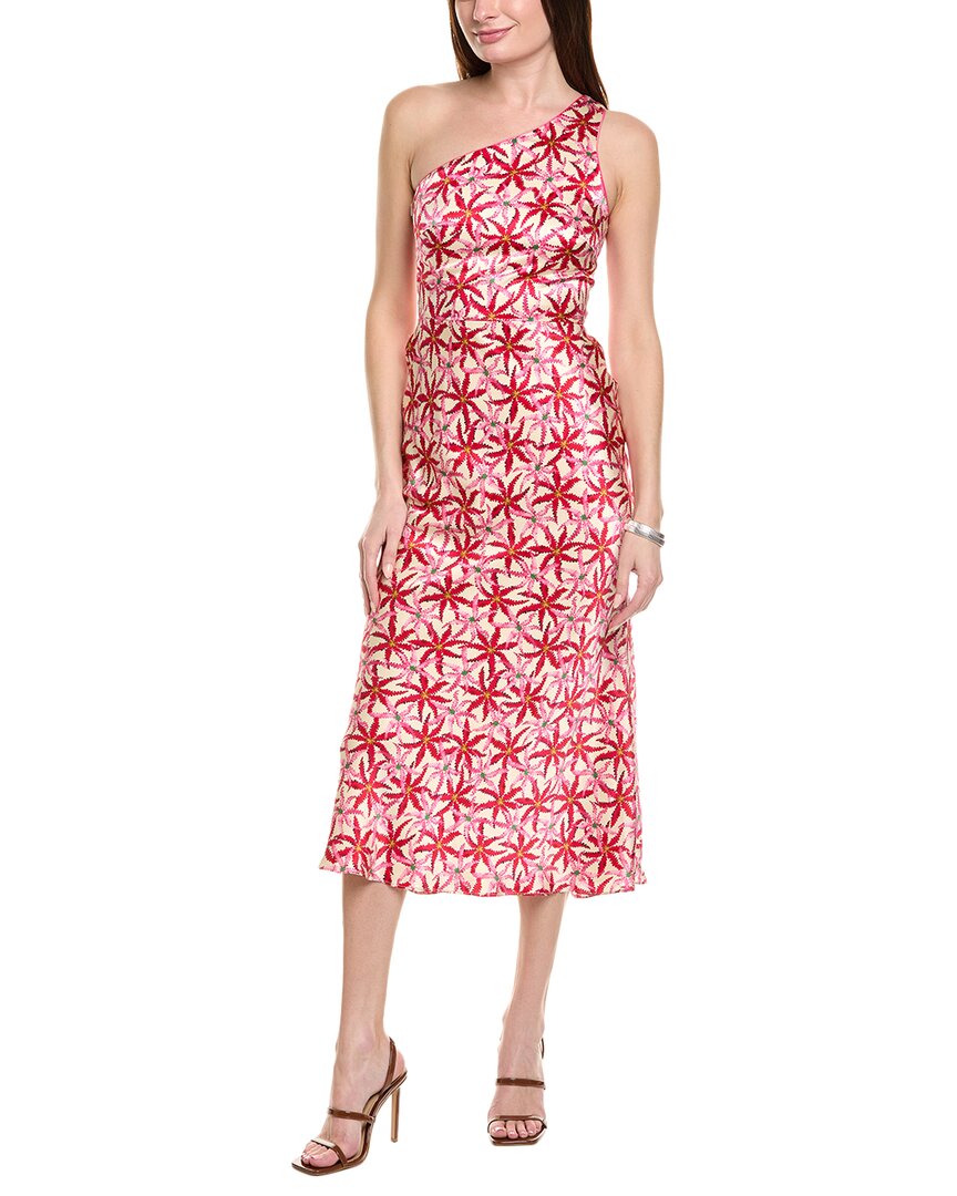 Saloni Silk Maxi Dress In Pink