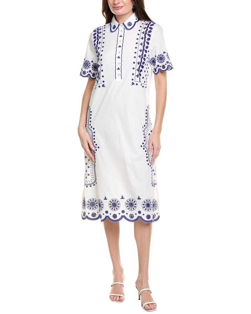 Saloni Poplin Midi Dress