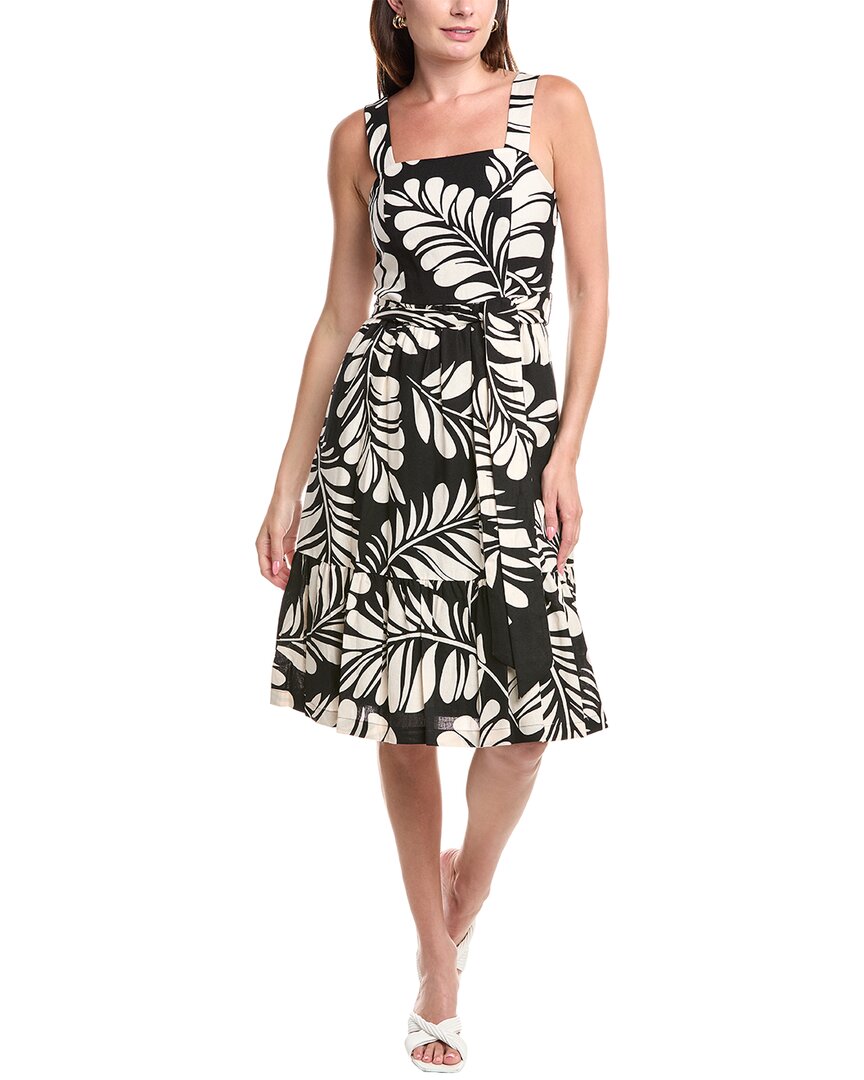Anne Klein Linen-blend Midi Dress