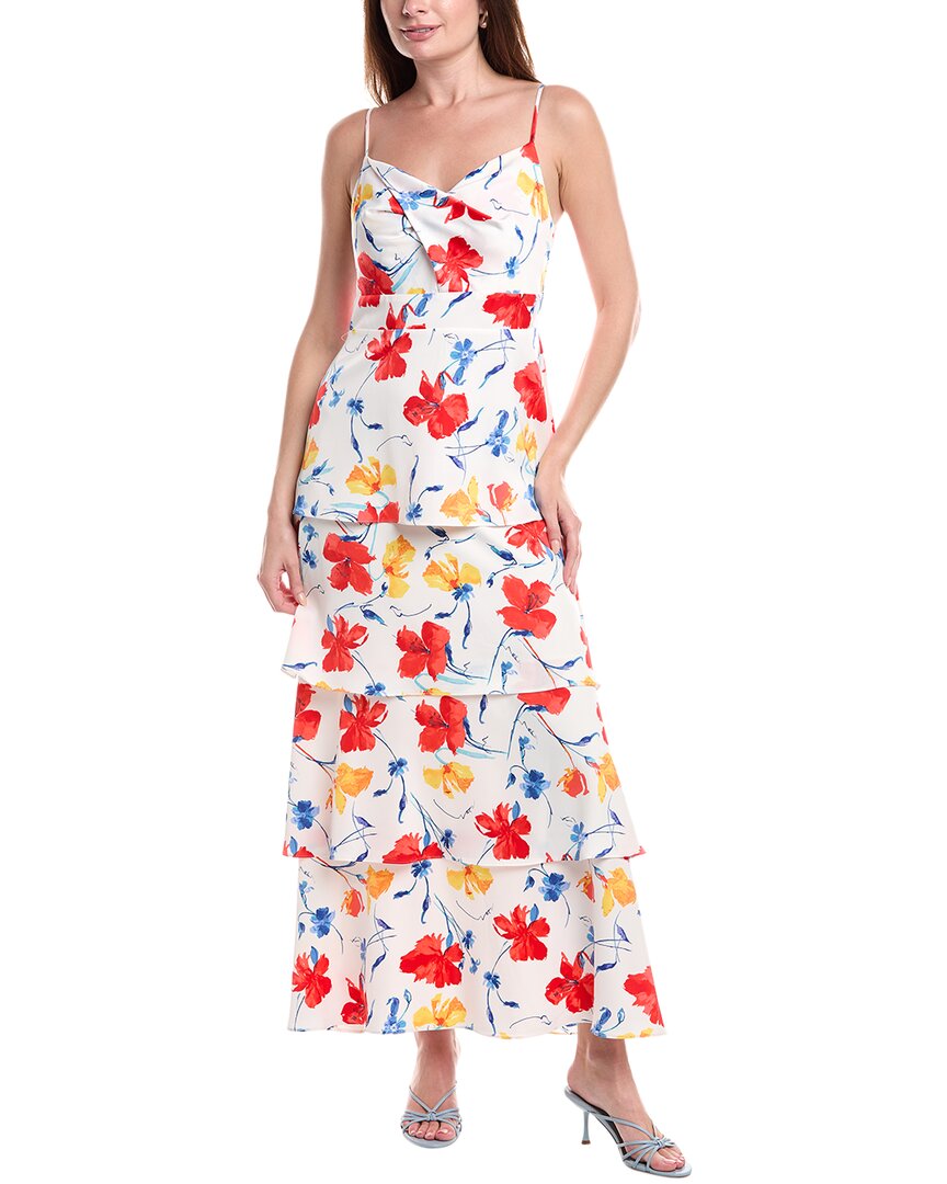 Anne Klein Cowl Neck Tiered Maxi Dress