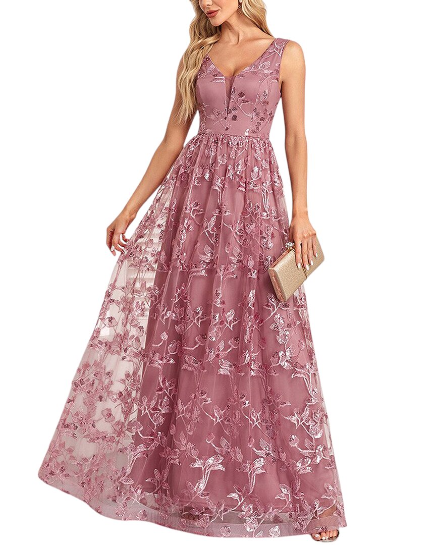 Luna Tuccini Maxi Dress In Pink
