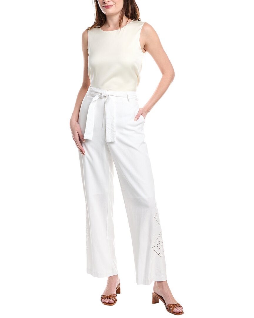NICOLE MILLER NICOLE MILLER LINEN-BLEND PULL-ON PANT