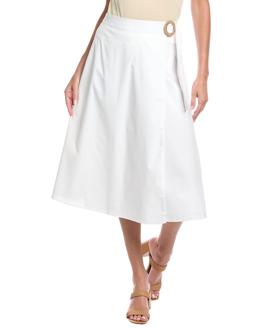Nicole Miller Midi Skirt In White