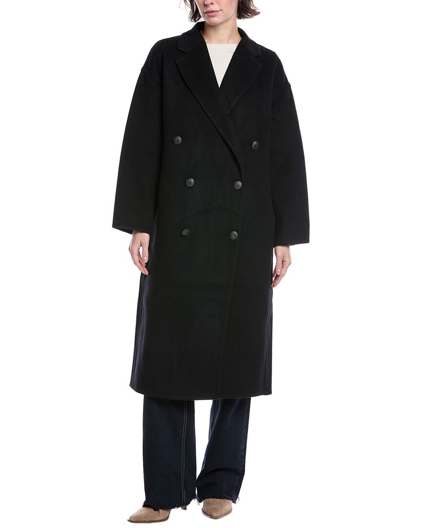 Rag & Bone Wool Blend Double-breasted Coat In Black