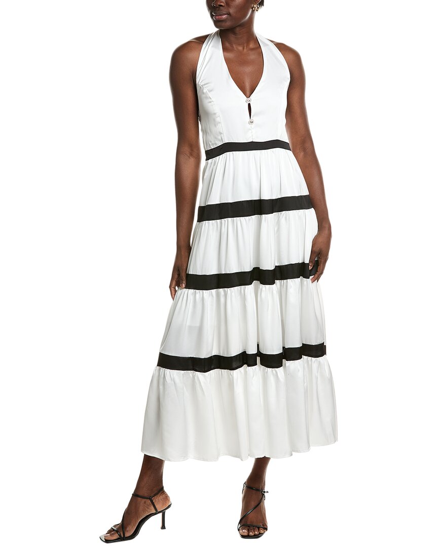 Ipponelli Tiered Midi Dress In White