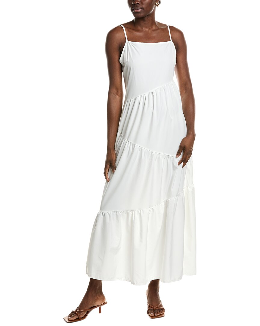 Ipponelli Tiered Midi Dress In White
