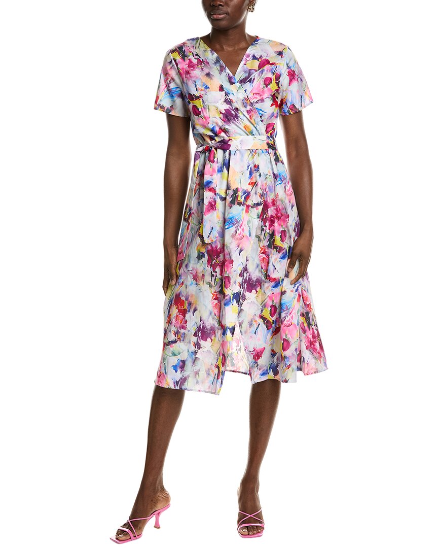 Ipponelli Faux Wrap Dress In Multi