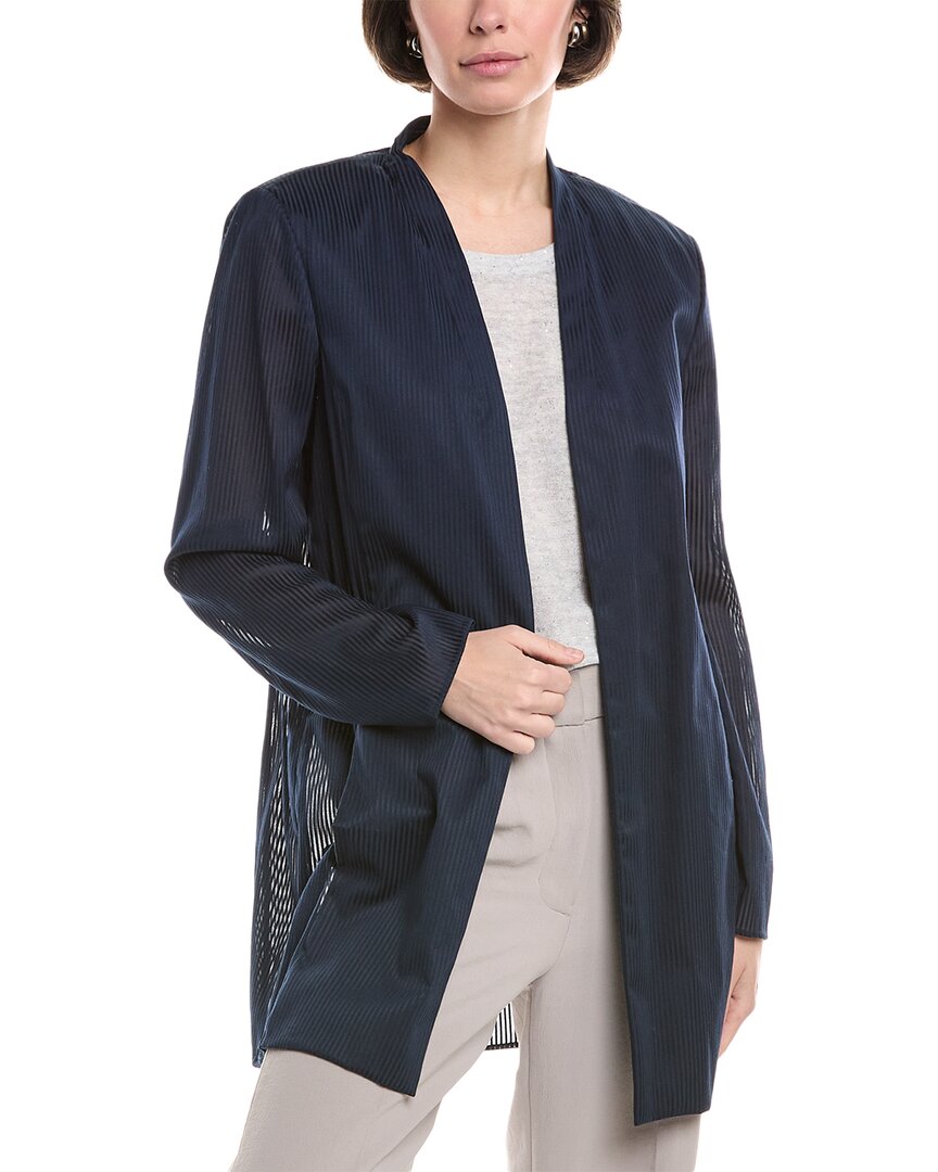 Akris Gionata Silk-blend Jacket In Blue