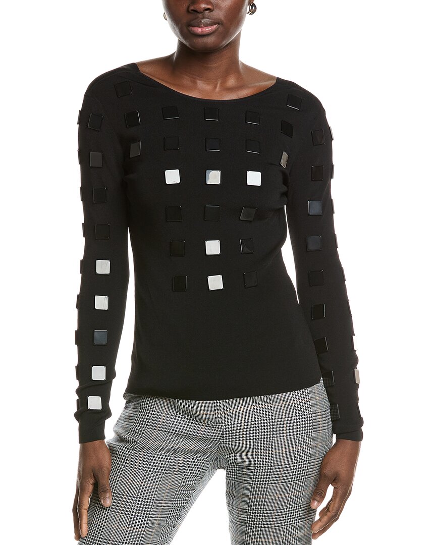 Akris Embellished Square Top In Black