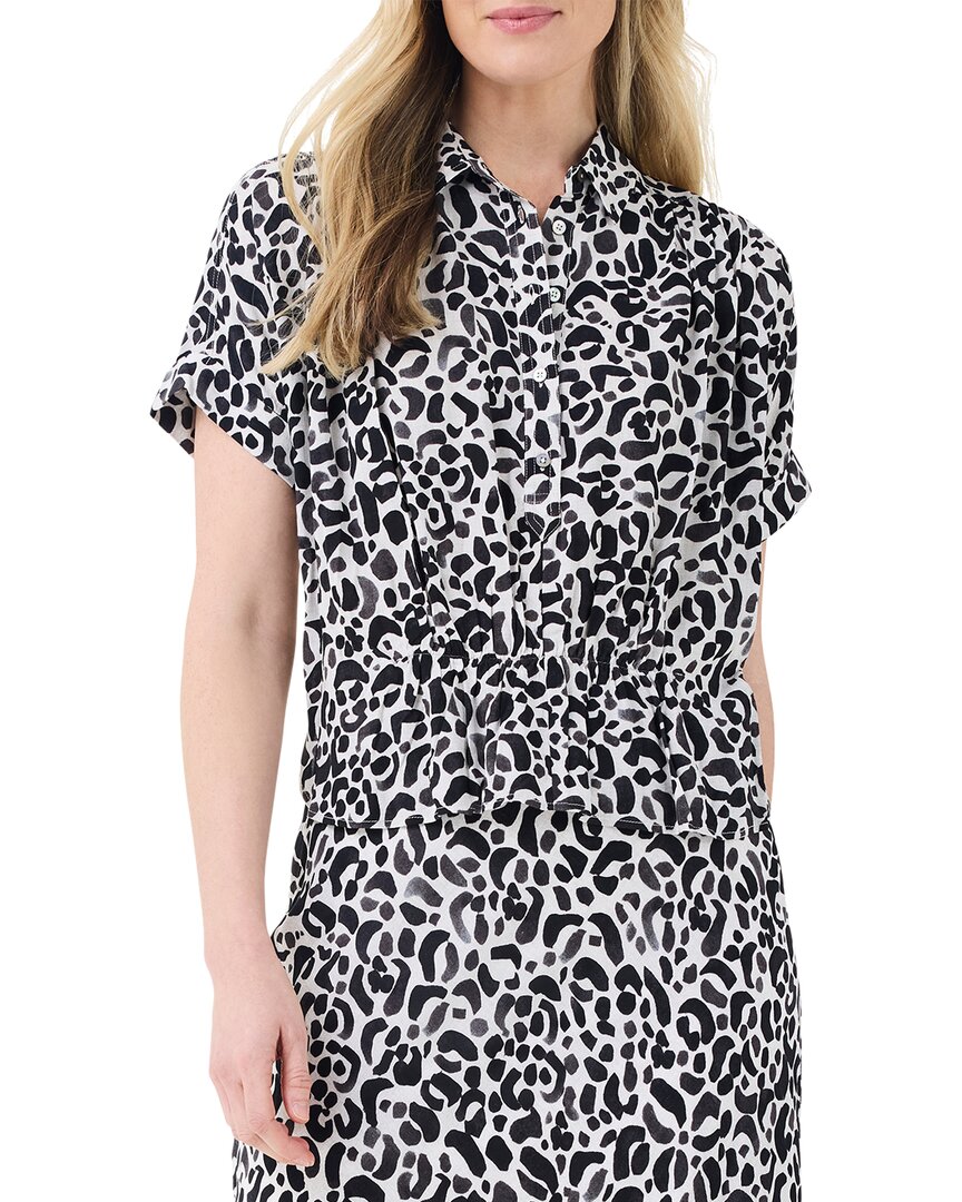 Nic + Zoe Animal Print Peplum Top