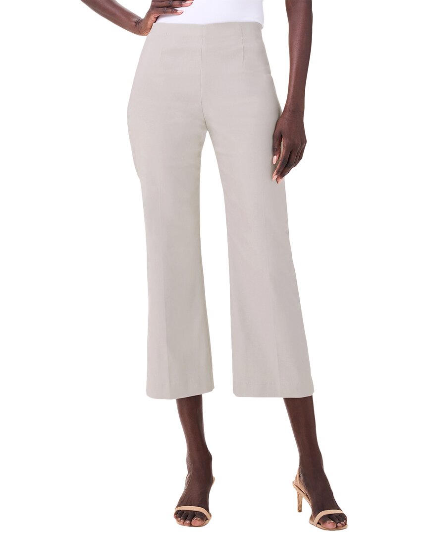 Nic + Zoe Polished Wonderstretch Wide-leg Crop Trouser In Cobblestone