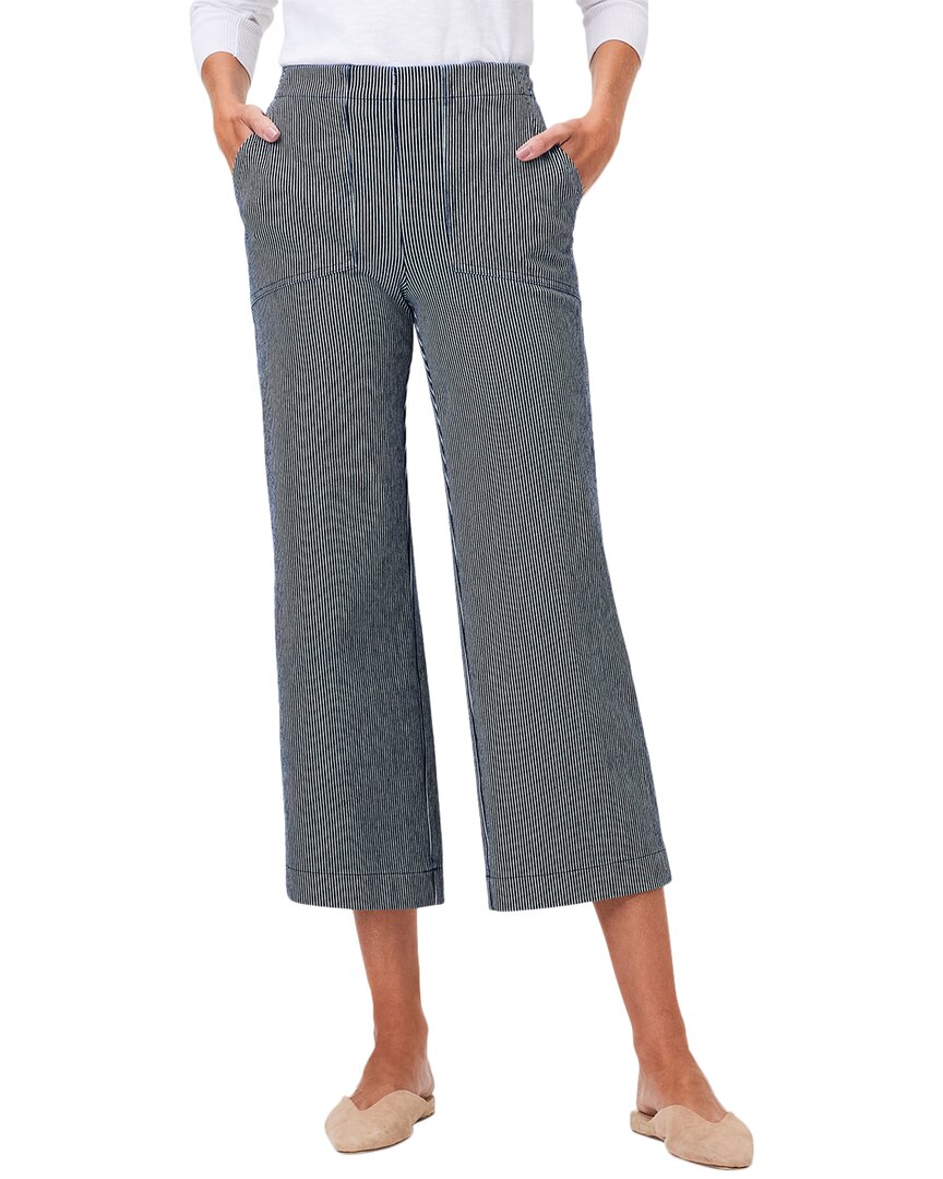 Nic + Zoe Nic+zoe All Day Stripe Wide Leg Jeans In Indigo Multi