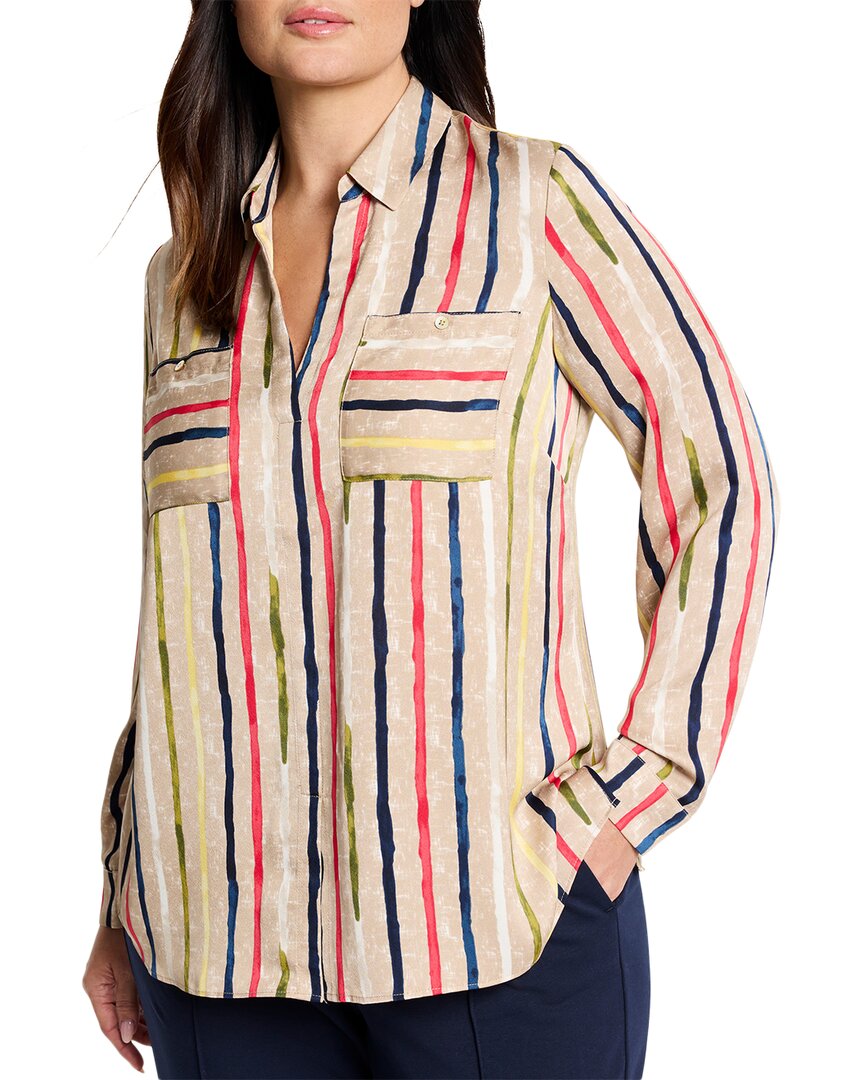 Nic + Zoe Nic+zoe Painted Stripe Popover Top