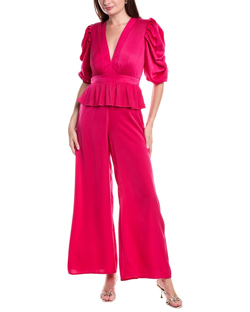 Marion Peplum Jumpsuit In Purple