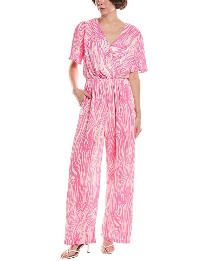 Marion Accordion Pleated Jumpsuit In Pink