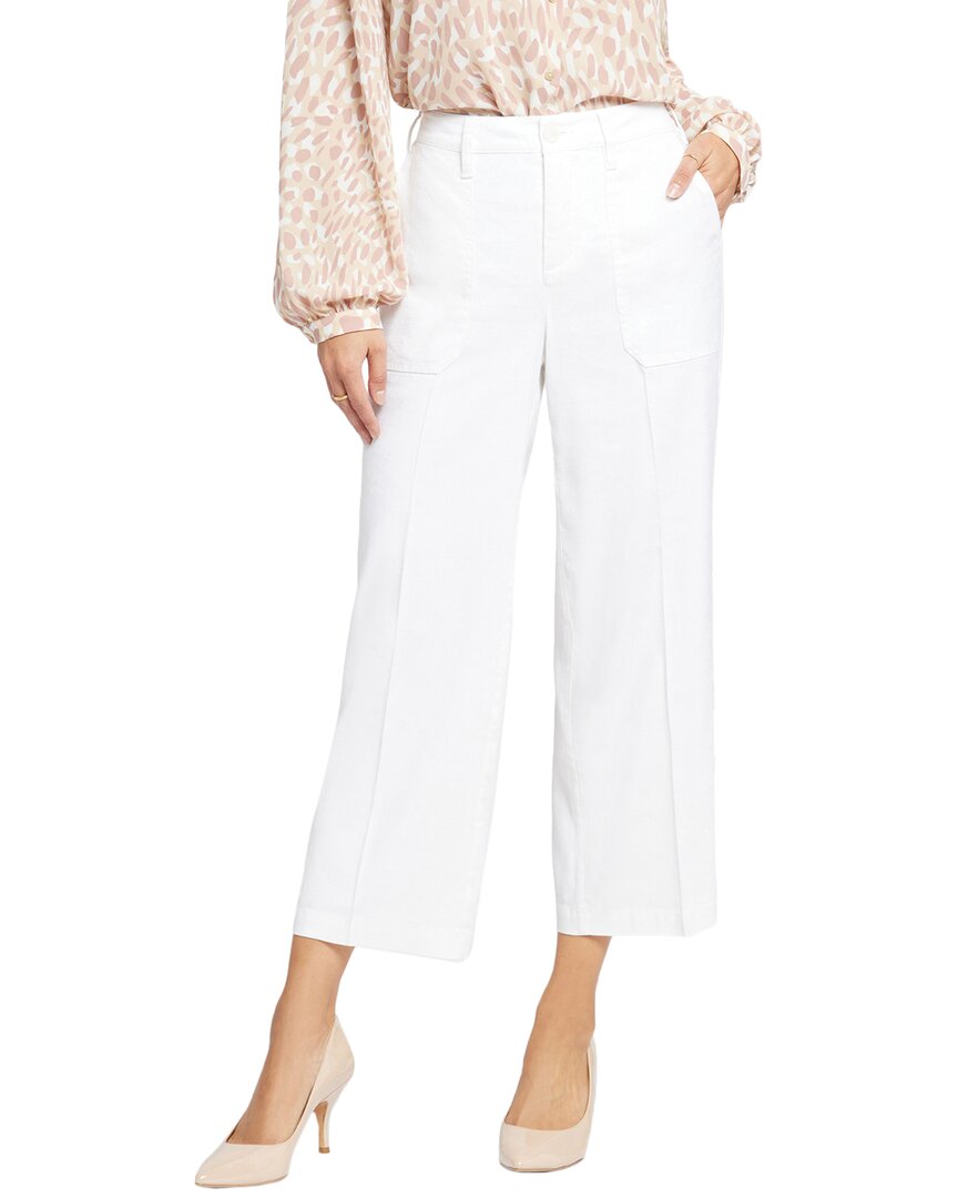 Nydj Petite Cargo Optic White Cropped Jean