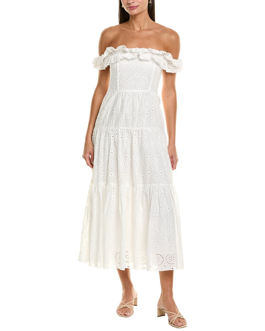 Maison Maar Midi Dress In White