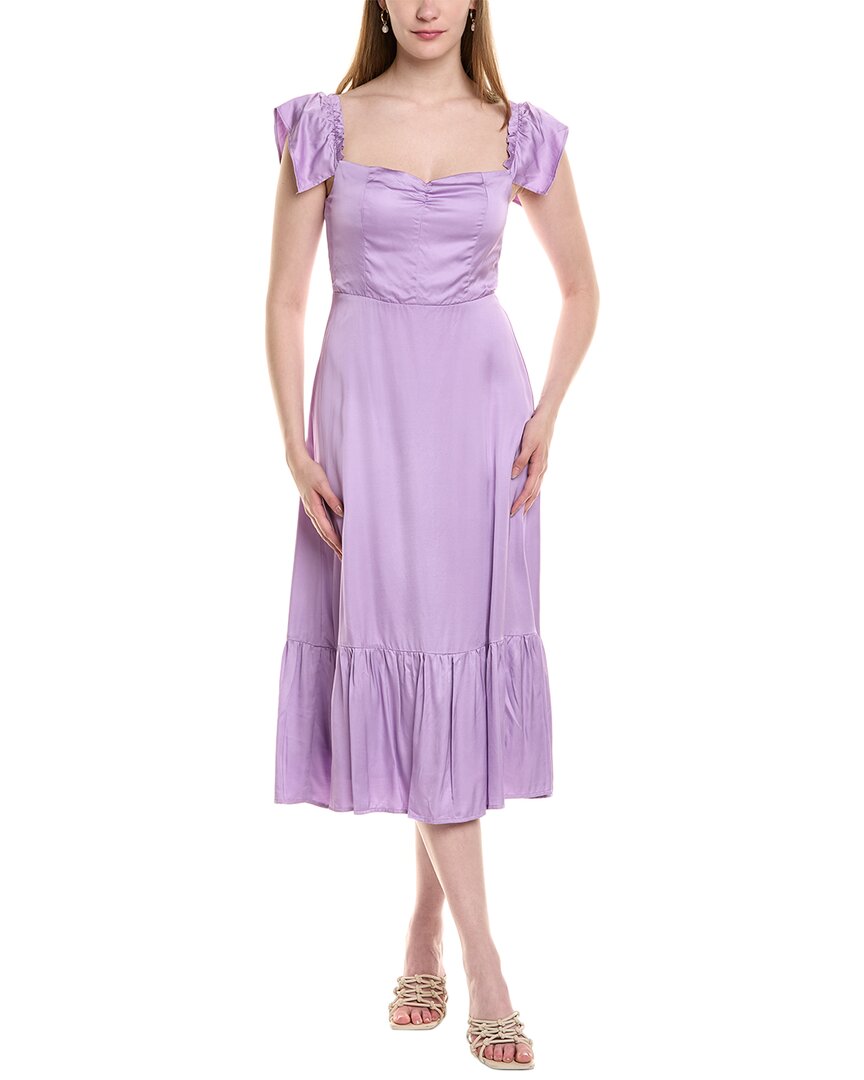 Jl Luxe Midi Dress In Purple