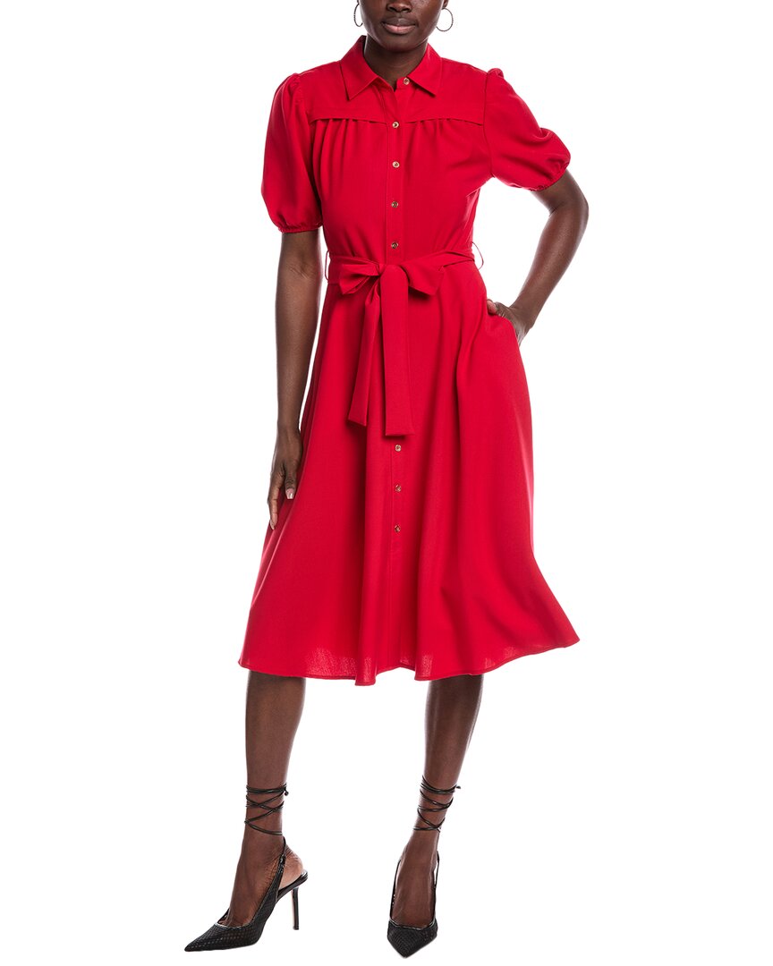 Nanette Lepore Nanette  Midi Shirtdress In Red