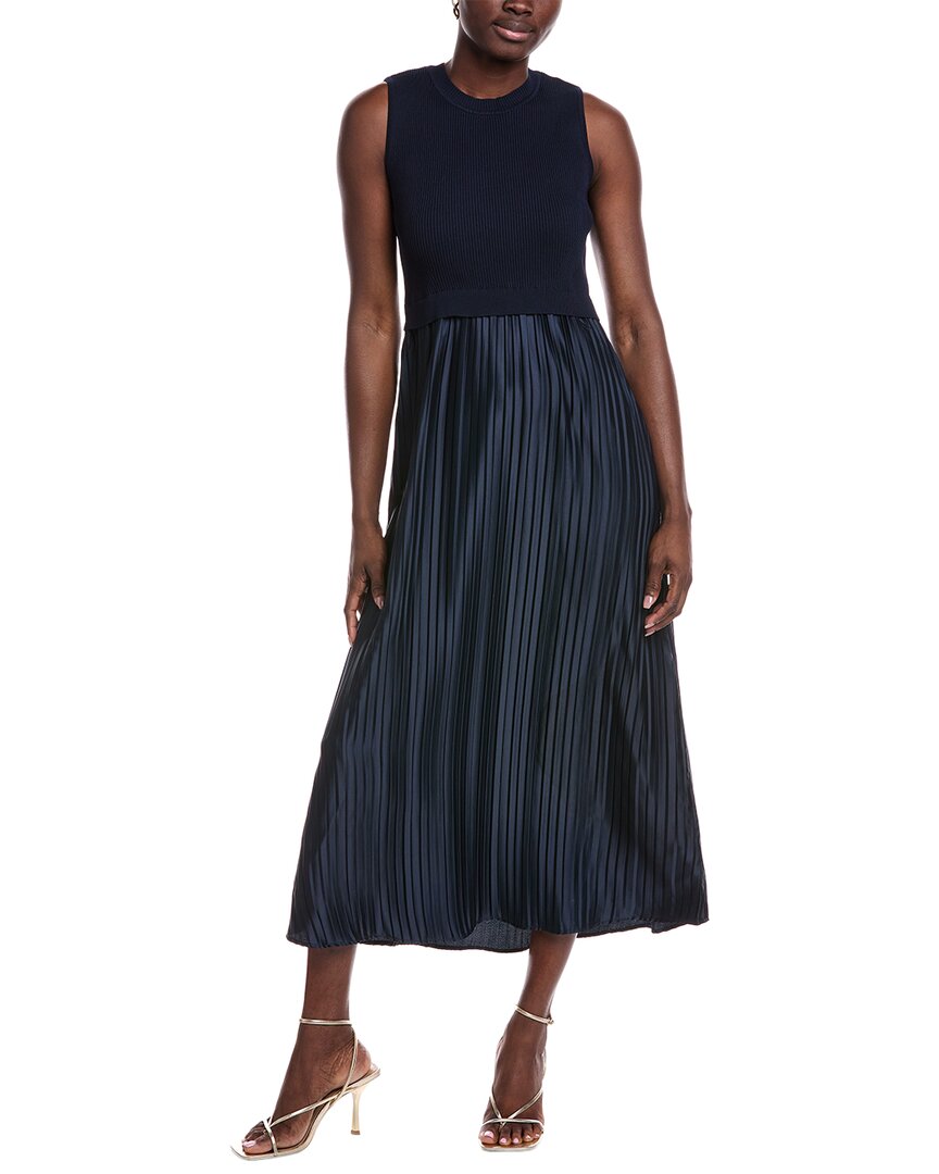 Nanette Lepore Pleated Maxi Dress In Blue
