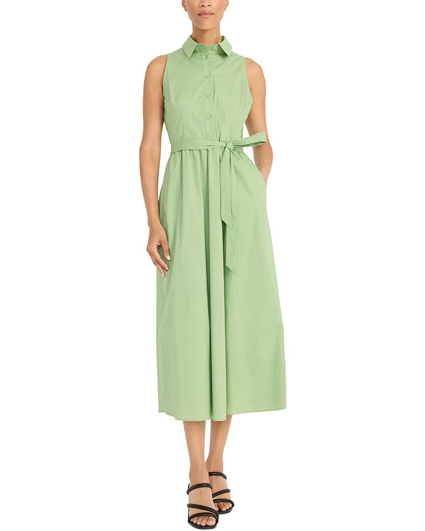 Maggy London Womens Collar Cotton Shirtdress