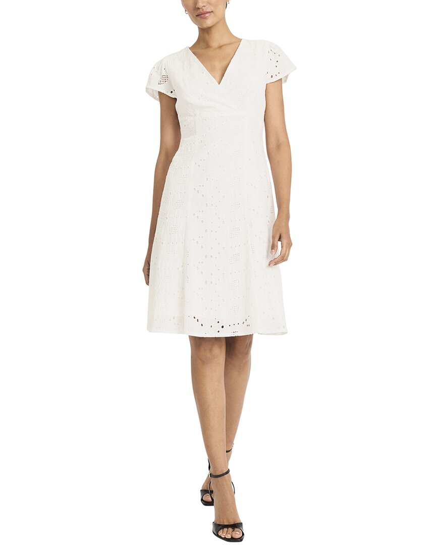 Maggy London Eyelet Cap Sleeve Dress