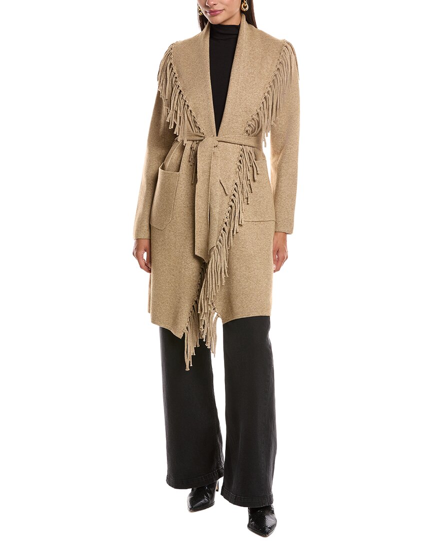 Stella + Lorenzo Long Coat In Multi