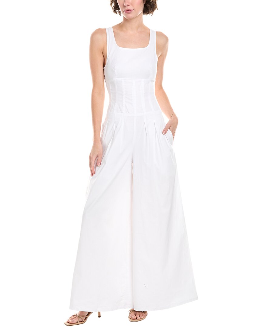 Weworewhat Pleated Scoop Neck Jumpsuit