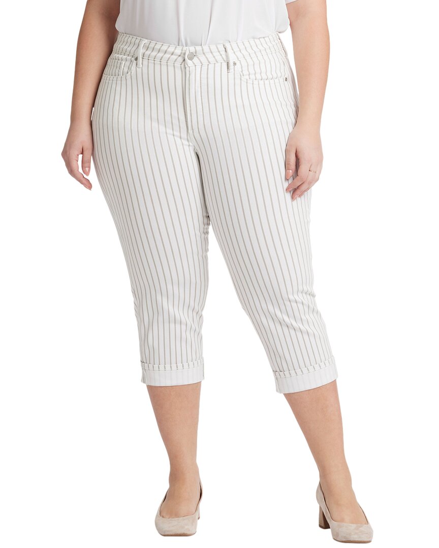 Nydj Plus Marilyn Beach Cruise Stripe Crop Jean