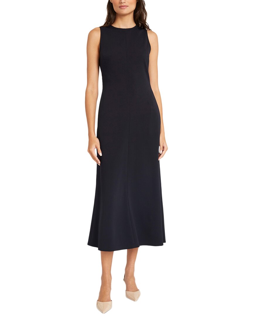 Luxely Reed Sleeveless Midi A-line Dress In Black