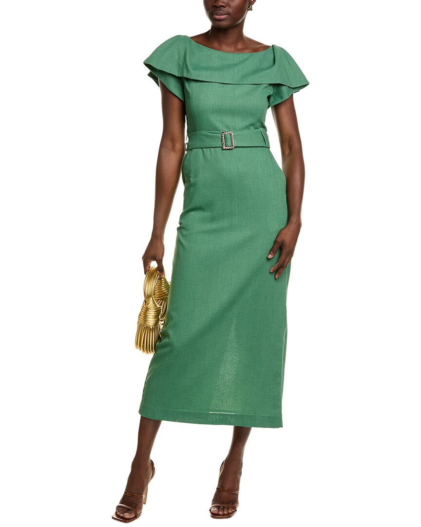 Bgl Linen-blend Midi Dress