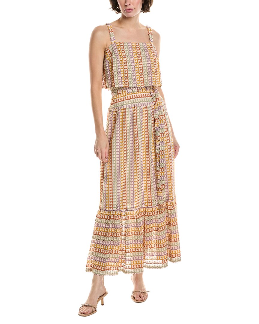 Maison Tara Crochet Maxi Dress In Neutral