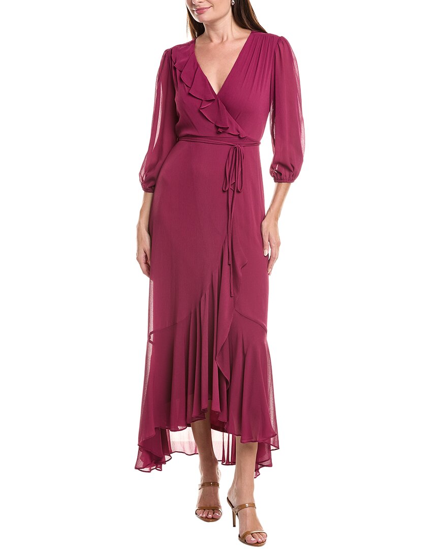 Maison Tara Solid Yoryu Maxi Dress In Pink