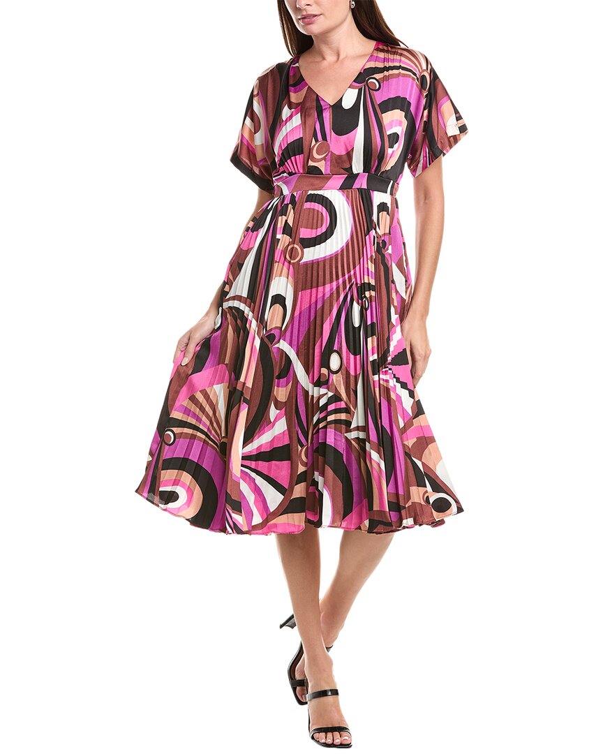 Maison Tara Camilla Satin Maxi Dress In Pink