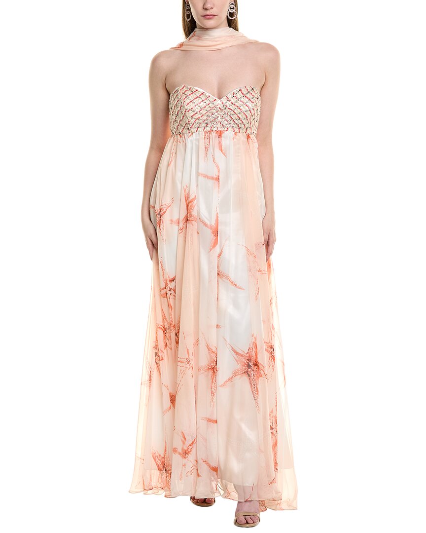 Issue New York Beaded Maxi Dress In Orange
