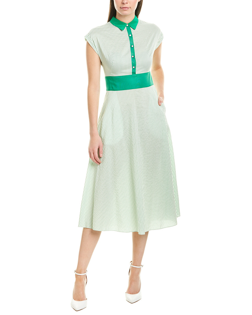 Image of Lela Rose Silk-Blend Shirtdress