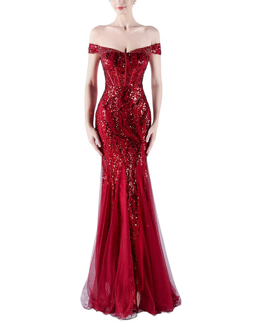 Kalinnu Maxi Dress In Burgundy