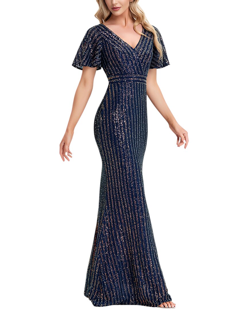 Luna Tuccini Maxi Dress In Blue
