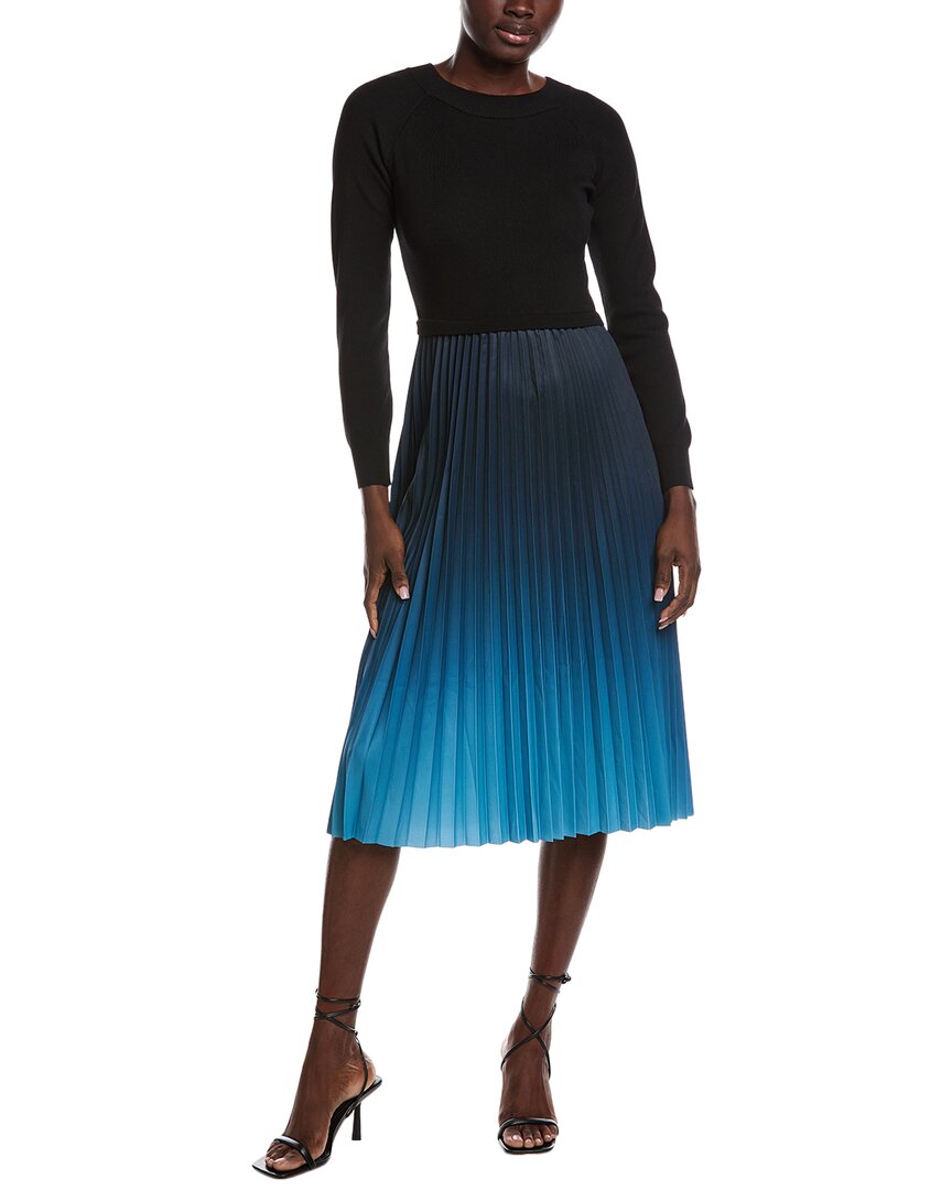 Nanette Lepore Pleated Midi Dress In Blue