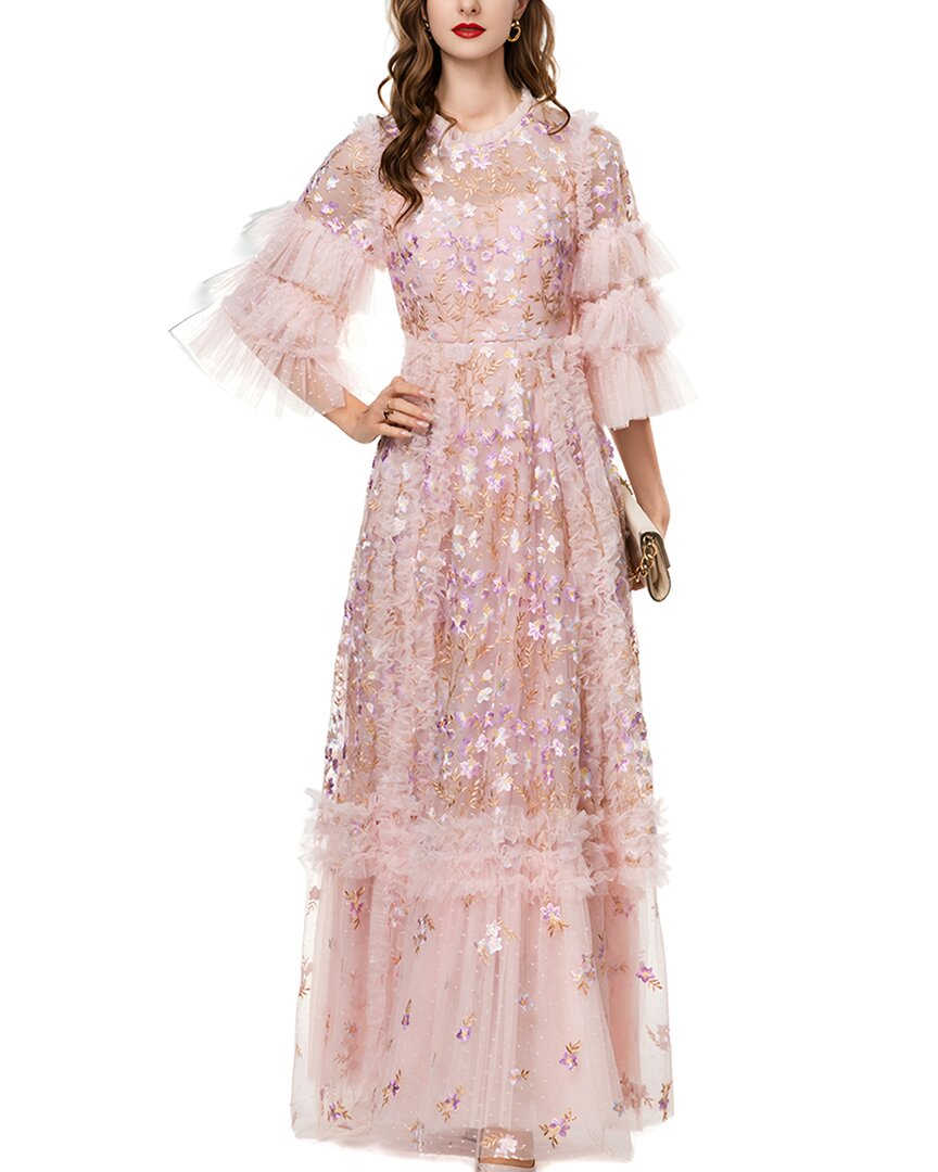 Lionello Salvi Maxi Dress In Pink