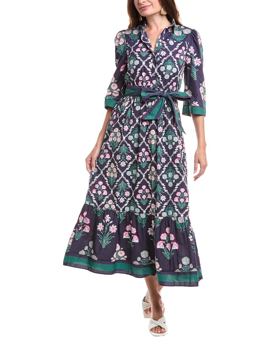 Garrie B Tie Waist Maxi Dress In Multi