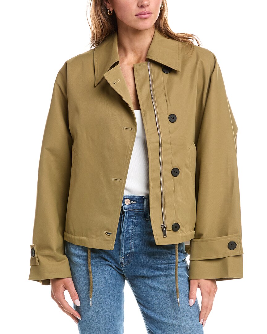 Reveriee Dolman Coat In Green