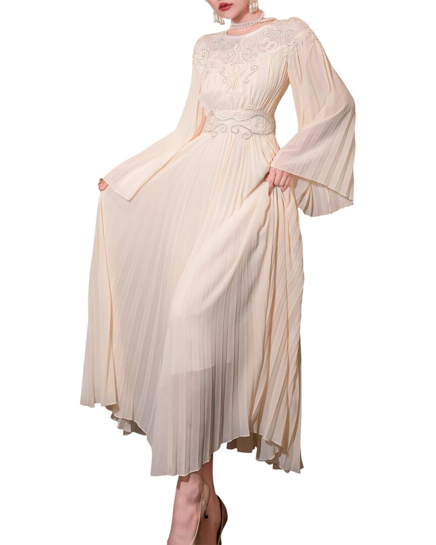 Burryco Silk-blend Maxi Dress In Neutral